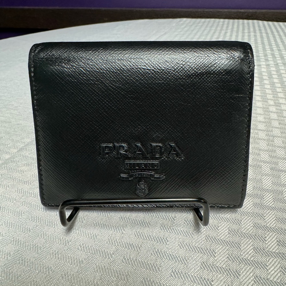 Prada Compact Black Wallet